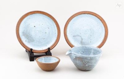 Lot 557 - PETER SWANSON (born 1950); a stoneware pouring...