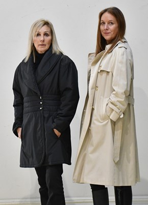 Lot 337 - AQUASCUTUM; a beige fully lined lady's...