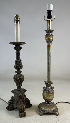Lot 707 - Two decorative table lamps, the taller height...