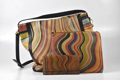 Lot 181 - PAUL SMITH; a multicoloured swirl tote bag...