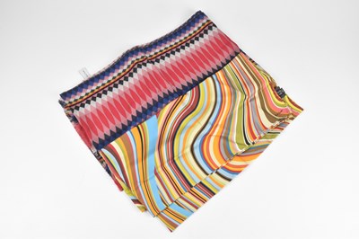 Lot 50 - PAUL SMITH; a 100% silk swirl scarf with hand...