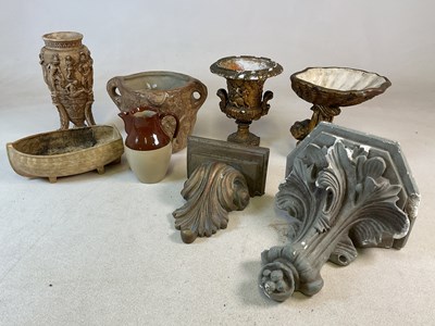 Lot 421 - Two decorative wall brackets, larger height...