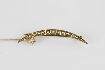 Lot 1343 - A late Victorian 9ct yellow gold seed pearl...