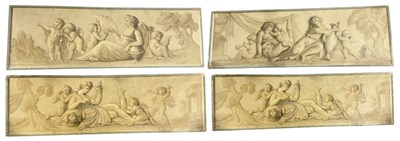 Lot 136 - A set of four 18th century Italian trompe...