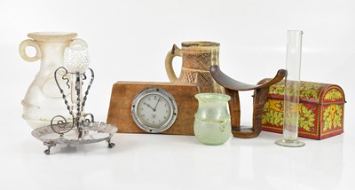 Lot 1077 - A Smiths Cricklewood Works London car clock,...