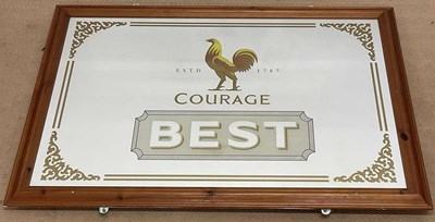 Lot 882 - A wall mounted brewery mirror advertising...