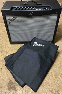 Lot 365 - FENDER; a Mustang IV amp, with protective cover.