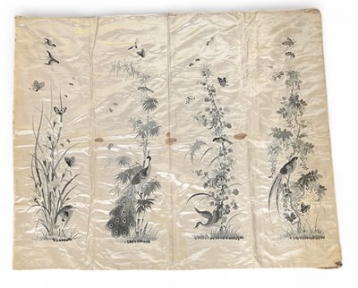 Lot 1098 - A large late 19th century Japanese silk...