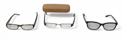 Lot 467 - Three pairs of designer reading glasses,...