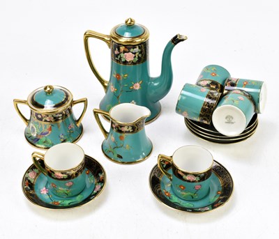 Lot 582 - NORITAKE: a polychrome decorated six setting coffee service