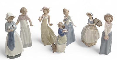 Lot 527 - NAO; a collection of seven assorted porcelain...