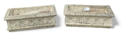 Lot 109 - A pair of reconstituted stone Gothic Revival...