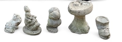 Lot 112 - Four modern reconstituted stone garden...