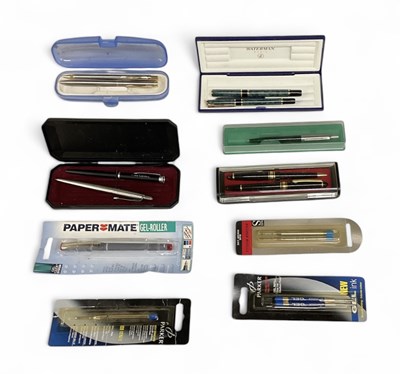 Lot 302 - WATERMAN; a cased fountain pen with matching...
