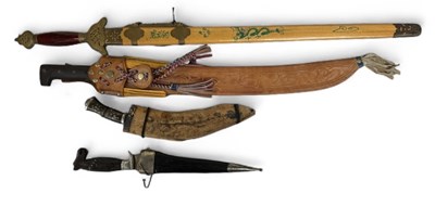 Lot 359 - A Nepalese Gurkha kukri knife, overall length...