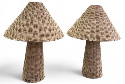 Lot 107 - MADAM STOLTZ; a pair of modern wicker table...