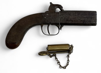 Lot 352 - A 19th century percussion cap double barrel...
