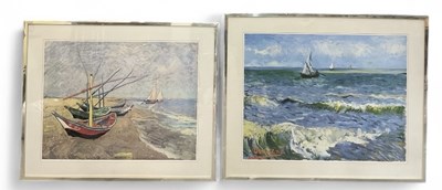Lot 263 - VINCENT VAN GOGH; a print, 'Boats on the Beach'...