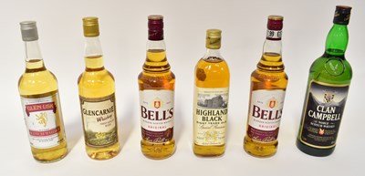 Lot 268 - Six bottles of blended whisky, comprising...