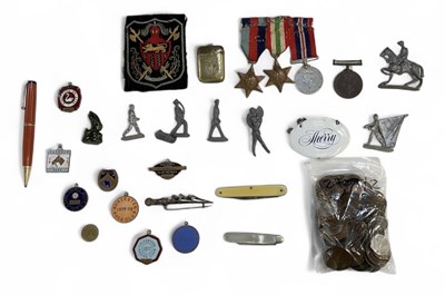 Lot 316 - Various mixed collectables, including coins,...