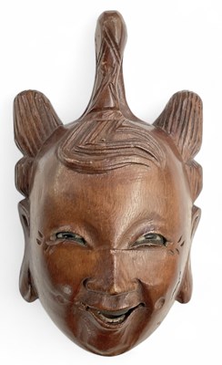 Lot 1099 - A small Japanese theatrical hardwood carved...