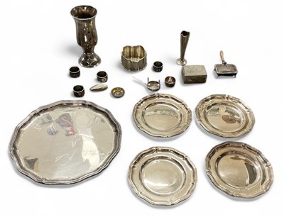 Lot 1125 - Various items of silver plate, including four...