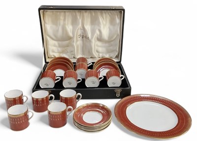Lot 532 - SPODE; a twenty-three piece coffee set in the...