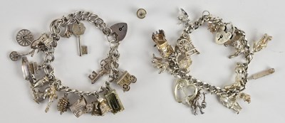 Lot 1479 - A 925 silver charm bracelet including owl,...