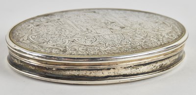 Lot 1271 - A late 19th century oval Continental silver...