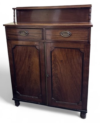 Lot 32 - A George III mahogany gallery back chiffonier,...