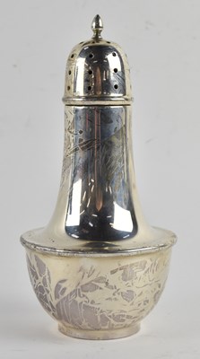 Lot 1260 - A George VI hallmarked silver sugar caster,...