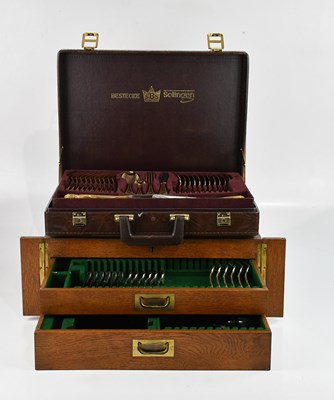 Lot 23 - BESTECKE SOLINGEN; a modern gold plated...