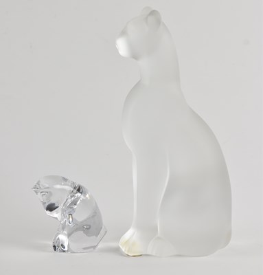 Lot 564 - BACCARAT; a French frosted glass figure of...
