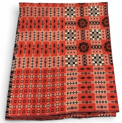 Lot 453 - A large red, white and black woollen Welsh...