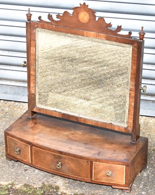 Lot 9 - A 19th century mahogany and inlaid toilet...