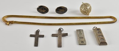 Lot 1480 - A group of 925 silver and white metal...