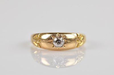 Lot 2388 - A Victorian 18ct yellow gold diamond single...