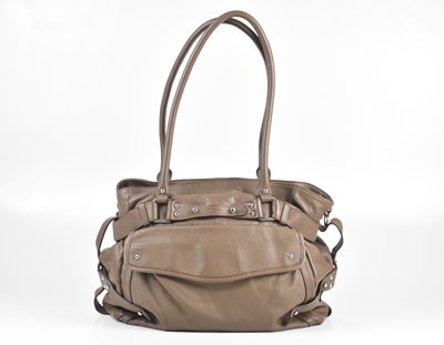 Lot 376 - LK BENNETT; a taupe brown soft calfskin...