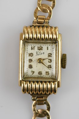 Lot 502 - FELCA; a lady's 9ct gold cased wristwatch, the...