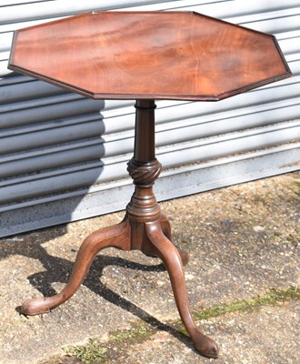 Lot 6 - A 19th century mahogany tilt-top table, the...