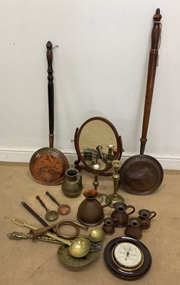 Lot 325 - A collection of brass and copper ware, to...