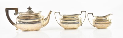 Lot 98 - C E; a George V hallmarked silver three piece...