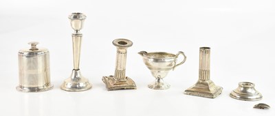 Lot 56 - EMPIRE; a sterling silver jug in the Art Deco...