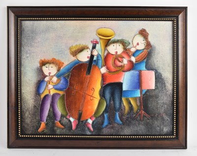 Lot 276 - JOYCE ROYBAL (born 1955); oil on canvas,...