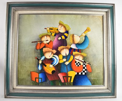 Lot 241 - JOYCE ROYBAL (born 1955); oil on canvas,...