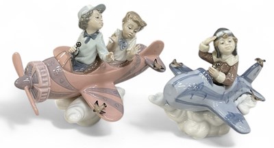 Lot 528 - LLADRÓ; a boxed 'Over the Clouds' porcelain...