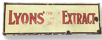 Lot 291 - A vintage enamelled advertising sign, 'Lyons...