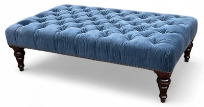 Lot 5 - GEORGE SMITH; a modern crushed velvet blue...