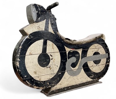 Lot 296 - A vintage carved wooden black and white...