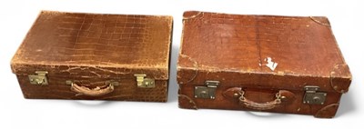 Lot 334 - Two vintage alligator/crocodile skin leather...